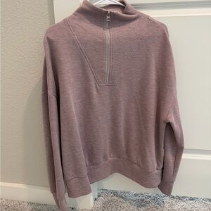 Varley Dusty Rose Half-Zip Sweater